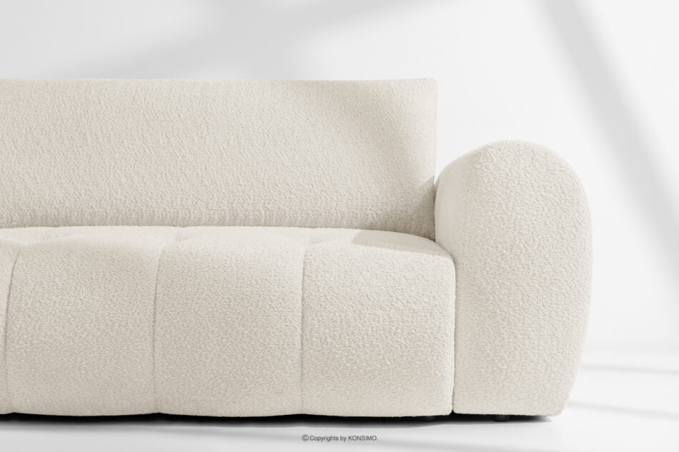 LIRA Narożnik w tkaninie boucle biały lewy biały - zdjęcie 8