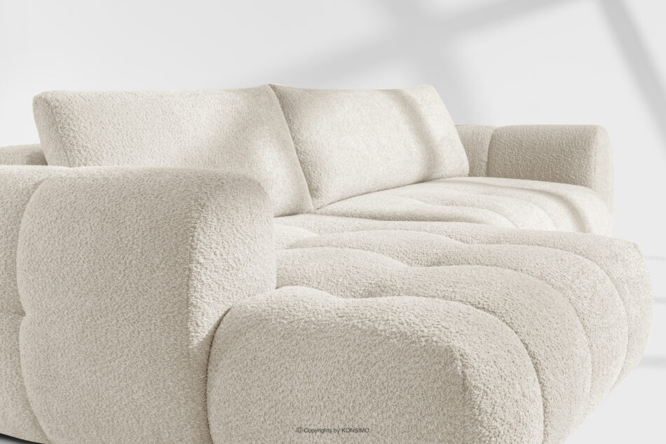 LIRA Narożnik w tkaninie boucle biały lewy biały - zdjęcie 11