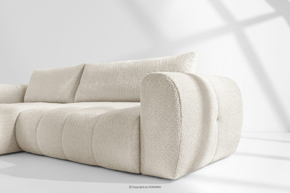 LIRA Narożnik w tkaninie boucle biały lewy biały - zdjęcie 13