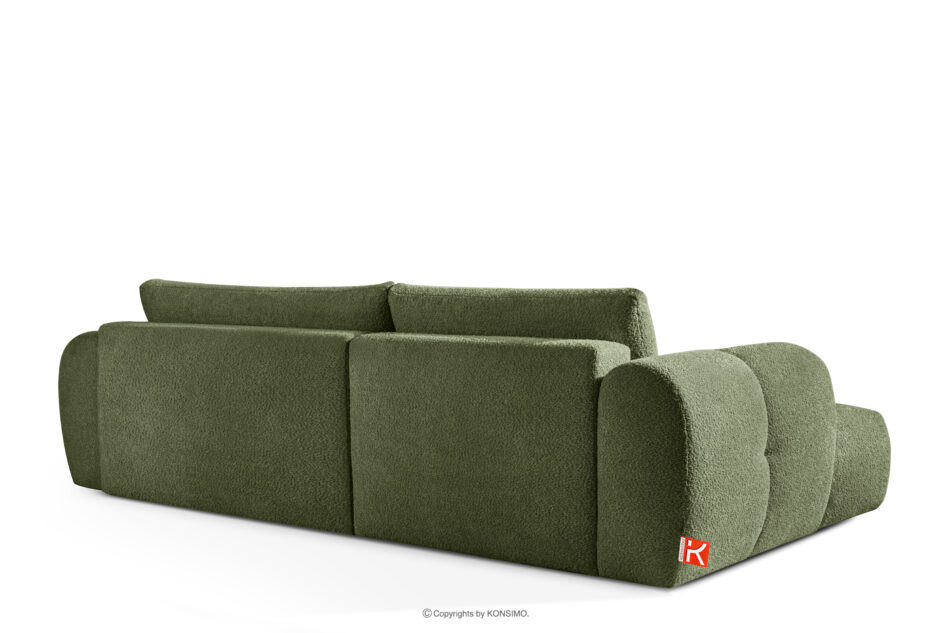 LIRA Narożnik boucle w stylu japandi oliwkowy lewy oliwkowy - zdjęcie 4