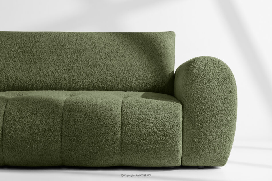 LIRA Narożnik boucle w stylu japandi oliwkowy lewy oliwkowy - zdjęcie 8