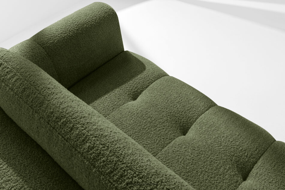 LIRA Narożnik boucle w stylu japandi oliwkowy lewy oliwkowy - zdjęcie 9