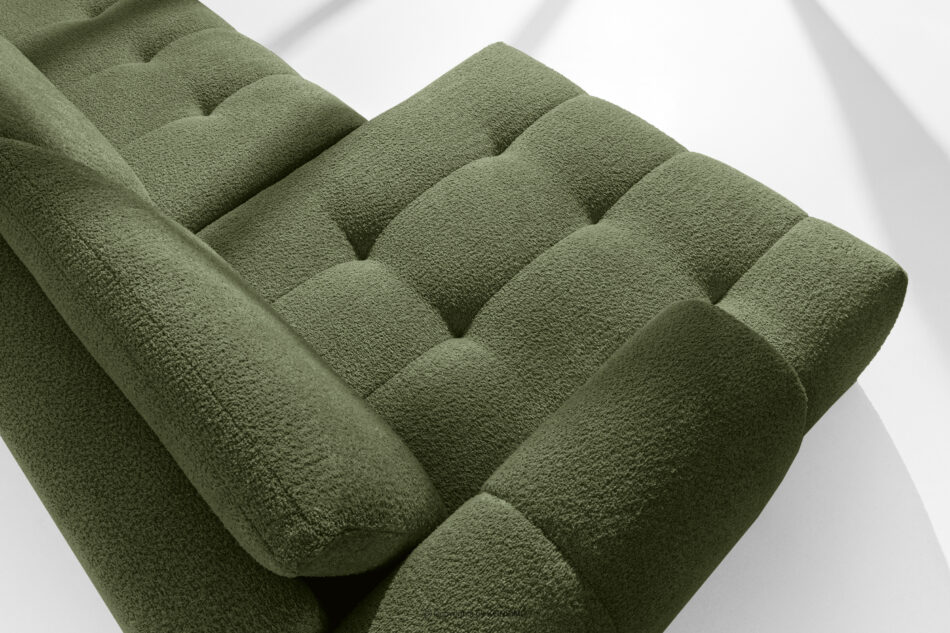 LIRA Narożnik boucle w stylu japandi oliwkowy lewy oliwkowy - zdjęcie 10