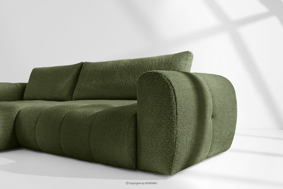 LIRA Narożnik boucle w stylu japandi oliwkowy lewy oliwkowy - zdjęcie 13