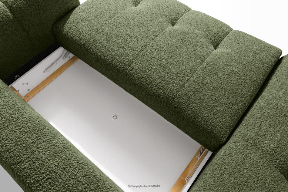 LIRA Narożnik boucle w stylu japandi oliwkowy lewy oliwkowy - zdjęcie 15