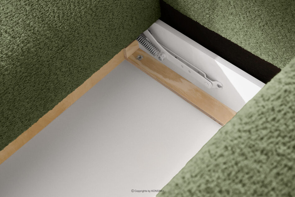 LIRA Narożnik boucle w stylu japandi oliwkowy lewy oliwkowy - zdjęcie 17