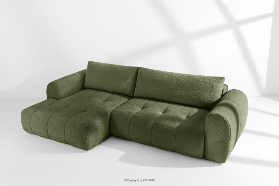 LIRA Narożnik boucle w stylu japandi oliwkowy lewy oliwkowy - zdjęcie 20