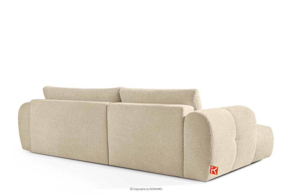 LIRA Narożnik w tkaninie boucle jasny beżowy lewy jasny beżowy - zdjęcie 4