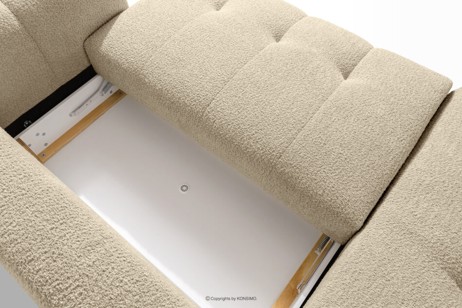 LIRA Narożnik w tkaninie boucle jasny beżowy lewy jasny beżowy - zdjęcie 15