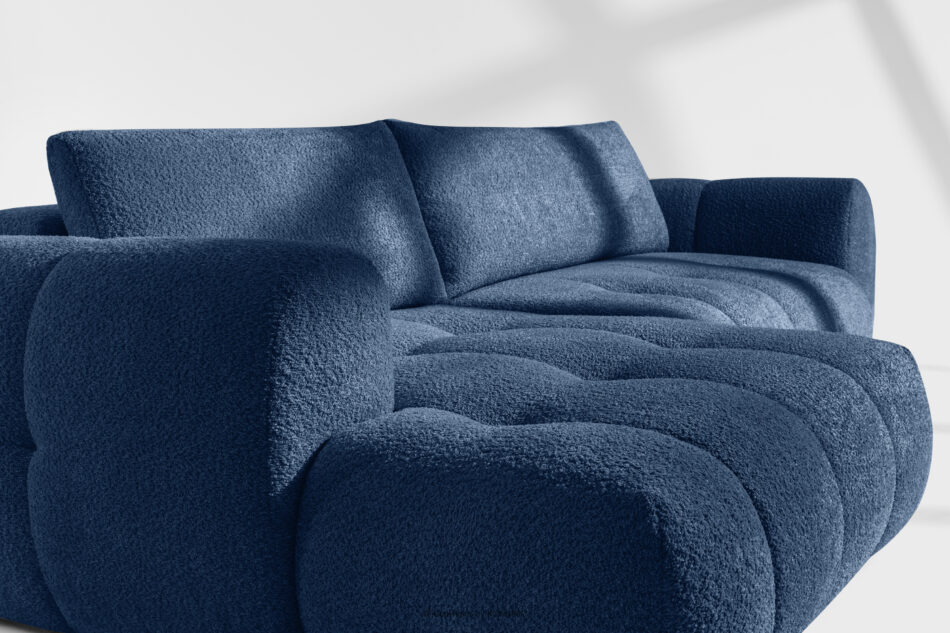 LIRA Narożnik boucle w stylu japandi granatowy lewy granatowy - zdjęcie 11