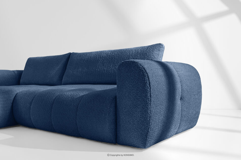 LIRA Narożnik boucle w stylu japandi granatowy lewy granatowy - zdjęcie 13