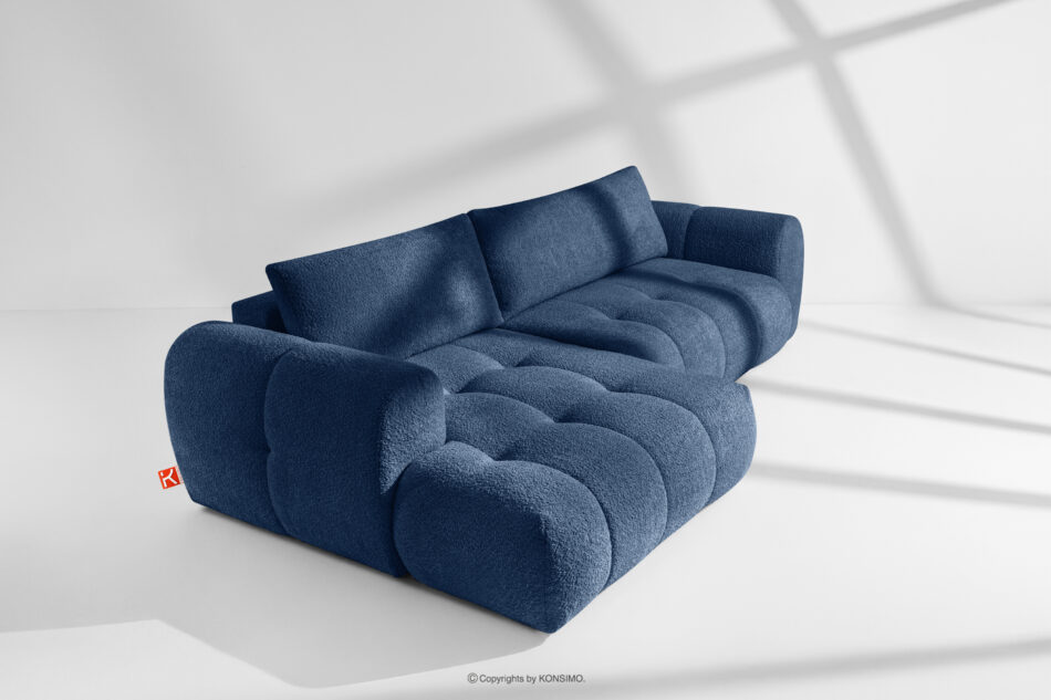 LIRA Narożnik boucle w stylu japandi granatowy lewy granatowy - zdjęcie 18