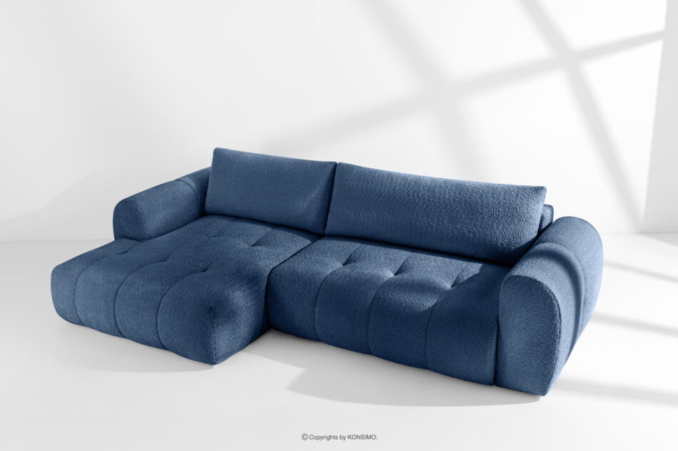 LIRA Narożnik boucle w stylu japandi granatowy lewy granatowy - zdjęcie 20