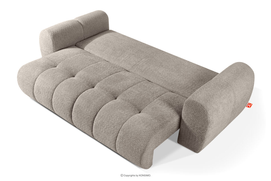 LIRA Sofa i puf w tkaninie boucle szary szary - zdjęcie 8