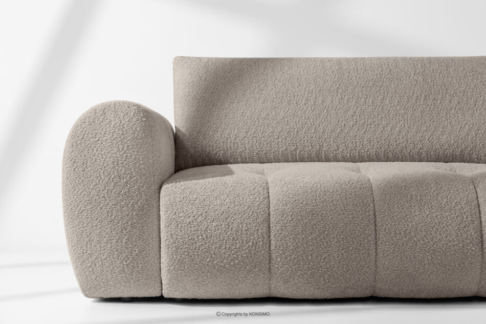 LIRA Sofa i puf w tkaninie boucle szary szary - zdjęcie 9