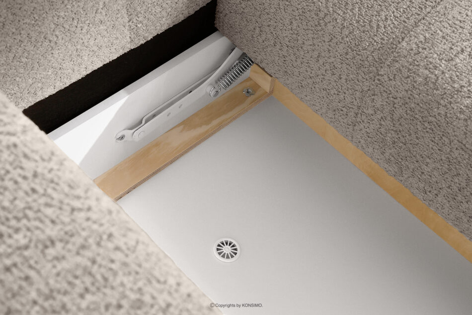 LIRA Sofa i puf w tkaninie boucle szary szary - zdjęcie 18