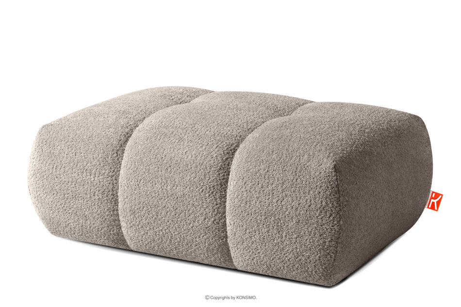 LIRA Sofa i puf w tkaninie boucle szary szary - zdjęcie 20