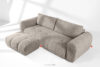 LIRA Sofa i puf w tkaninie boucle szary szary - zdjęcie 2