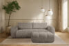LIRA Sofa i puf w tkaninie boucle szary szary - zdjęcie 26