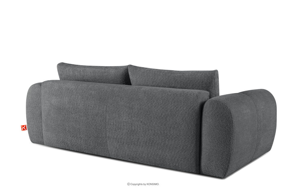 LIRA Sofa i puf boucle ciemny szary ciemny szary - zdjęcie 7