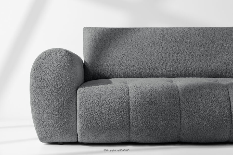 LIRA Sofa i puf boucle ciemny szary ciemny szary - zdjęcie 9