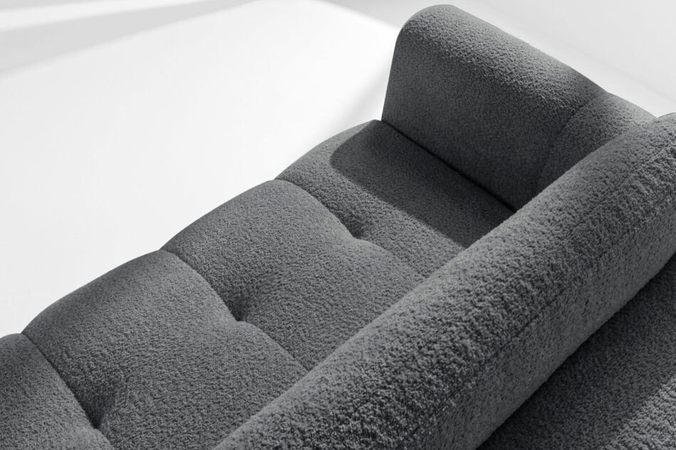 LIRA Sofa i puf boucle ciemny szary ciemny szary - zdjęcie 10