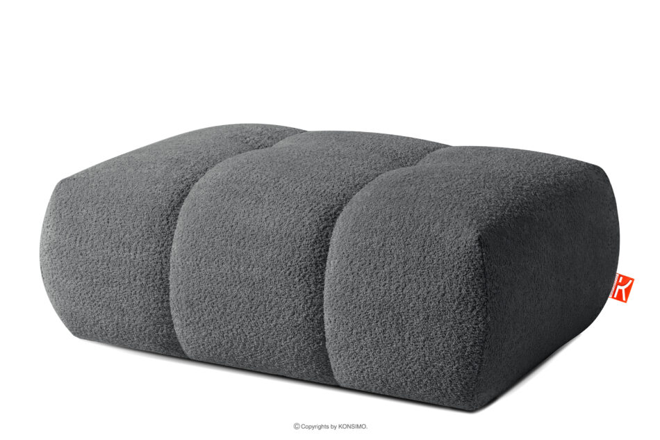 LIRA Sofa i puf boucle ciemny szary ciemny szary - zdjęcie 20