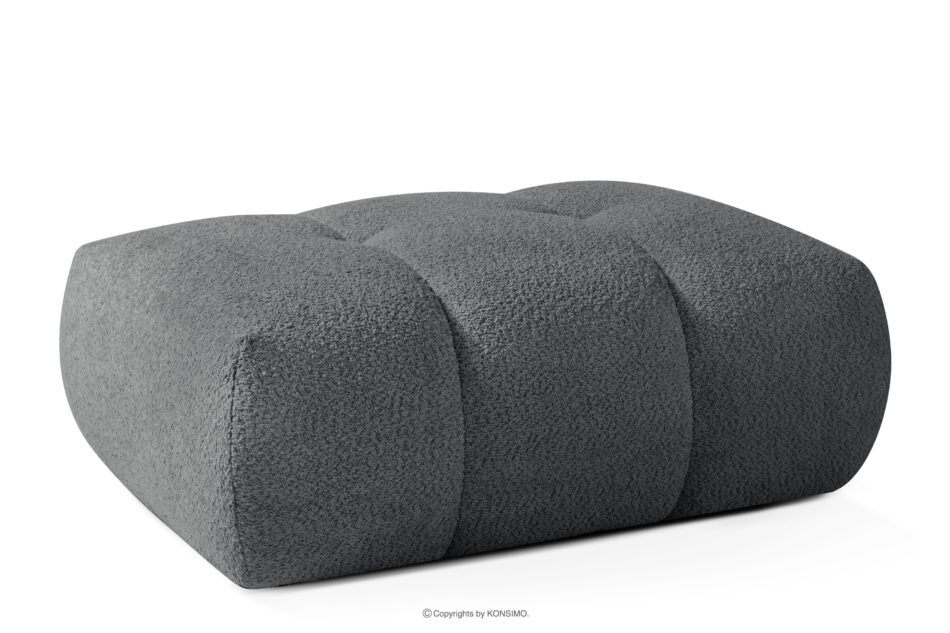 LIRA Sofa i puf boucle ciemny szary ciemny szary - zdjęcie 21