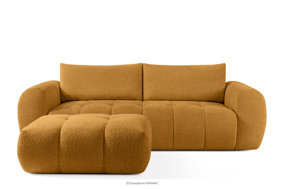 LIRA Sofa i puf boucle miodowy miodowy - zdjęcie 0