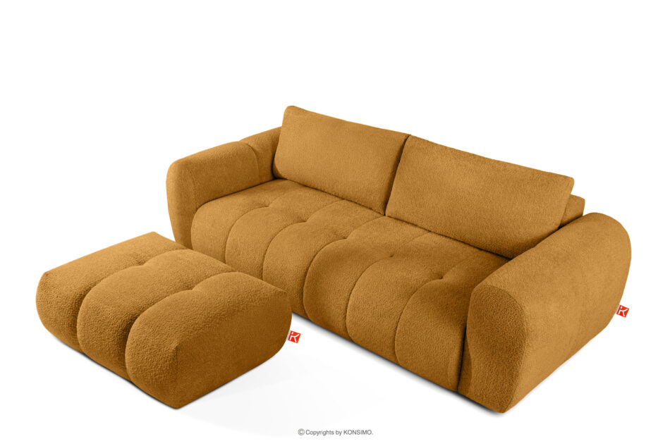 LIRA Sofa i puf boucle miodowy miodowy - zdjęcie 2