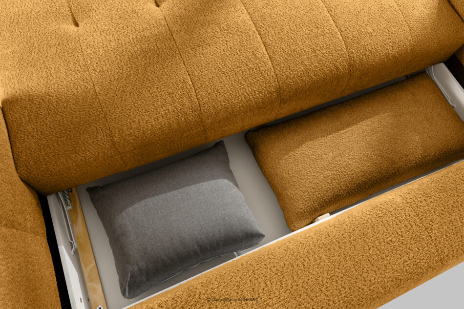 LIRA Sofa i puf boucle miodowy miodowy - zdjęcie 17