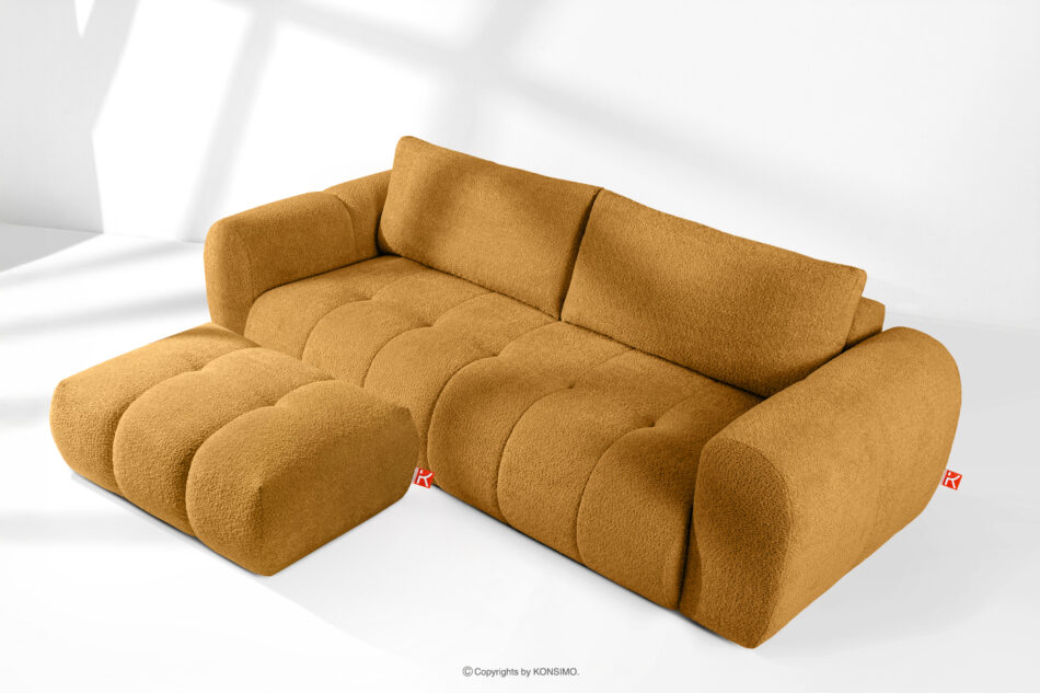 LIRA Sofa i puf boucle miodowy miodowy - zdjęcie 1