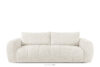 LIRA Sofa i puf w tkaninie boucle biały biały - zdjęcie 5