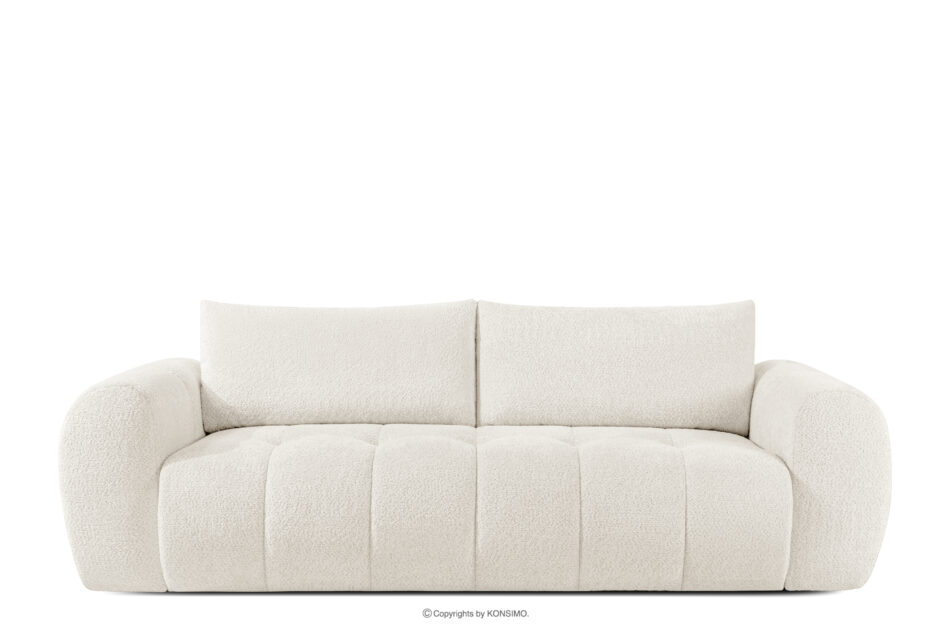 LIRA Sofa i puf w tkaninie boucle biały biały - zdjęcie 4