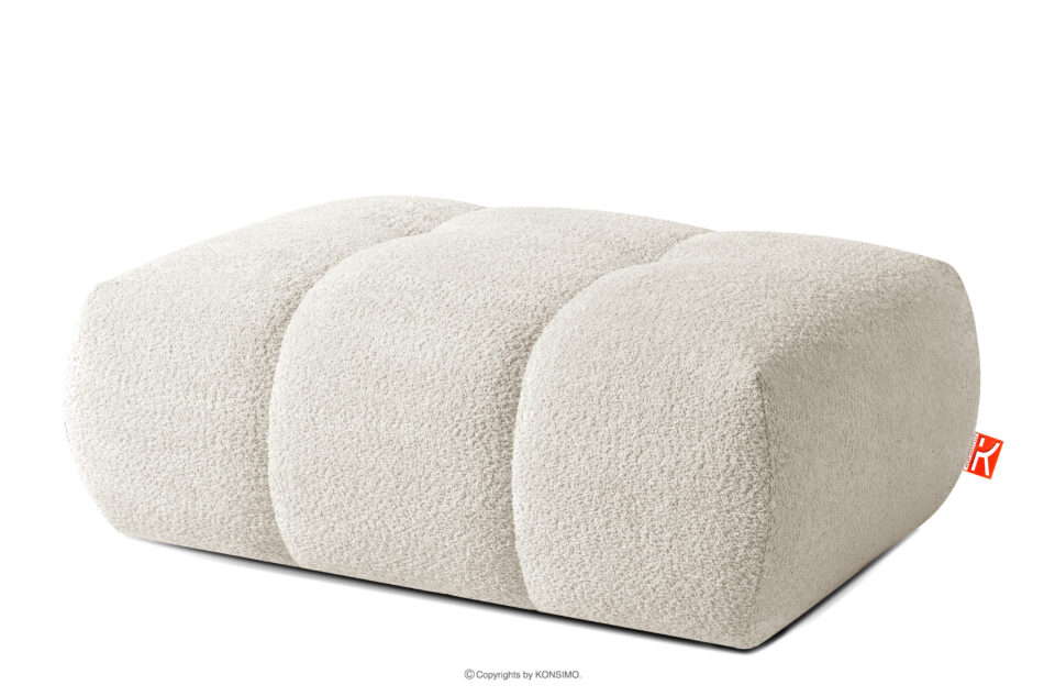 LIRA Sofa i puf w tkaninie boucle biały biały - zdjęcie 20