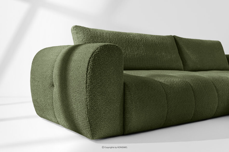 LIRA Sofa i puf boucle oliwkowy oliwkowy - zdjęcie 14