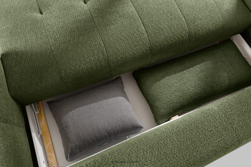 LIRA Sofa i puf boucle oliwkowy oliwkowy - zdjęcie 17