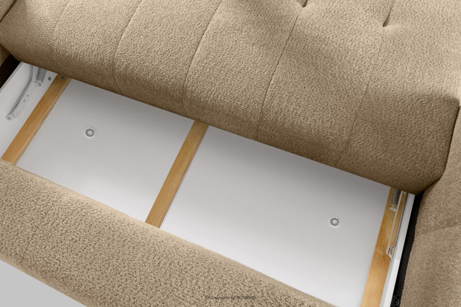 LIRA Sofa i puf w tkaninie boucle beżowy beżowy - zdjęcie 16