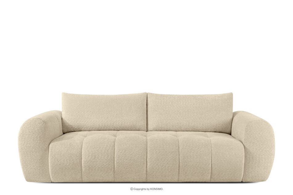 LIRA Sofa i puf w tkaninie boucle jasny beżowy jasny beżowy - zdjęcie 4