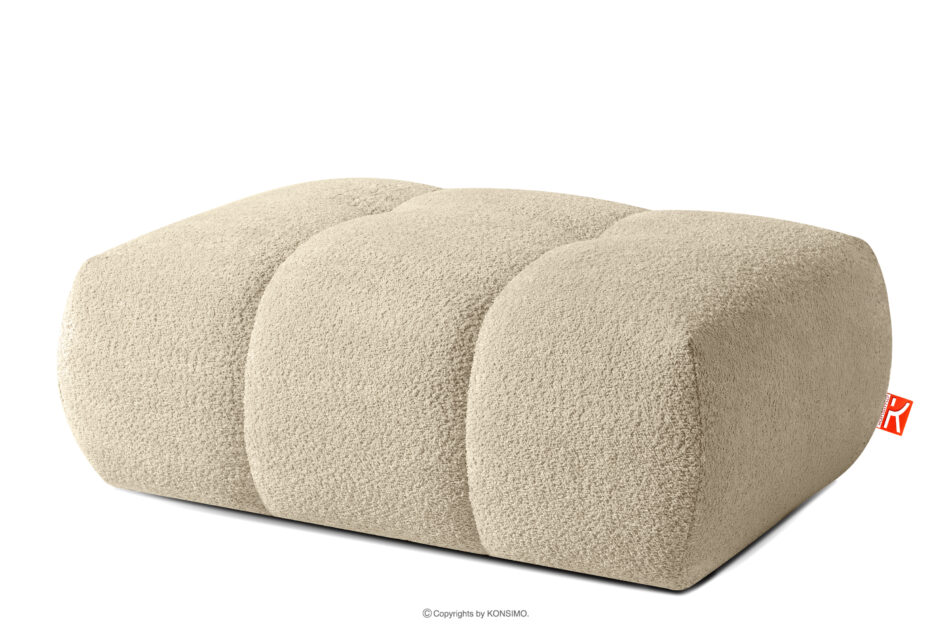 LIRA Sofa i puf w tkaninie boucle jasny beżowy jasny beżowy - zdjęcie 20