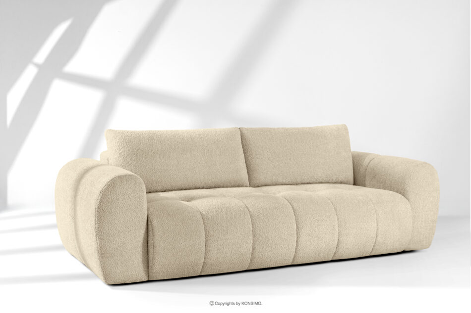 LIRA Sofa i puf w tkaninie boucle jasny beżowy jasny beżowy - zdjęcie 23