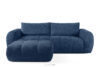 Sofa i puf boucle granatowy