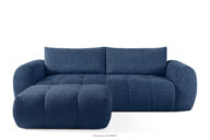 Sofa i puf boucle granatowy