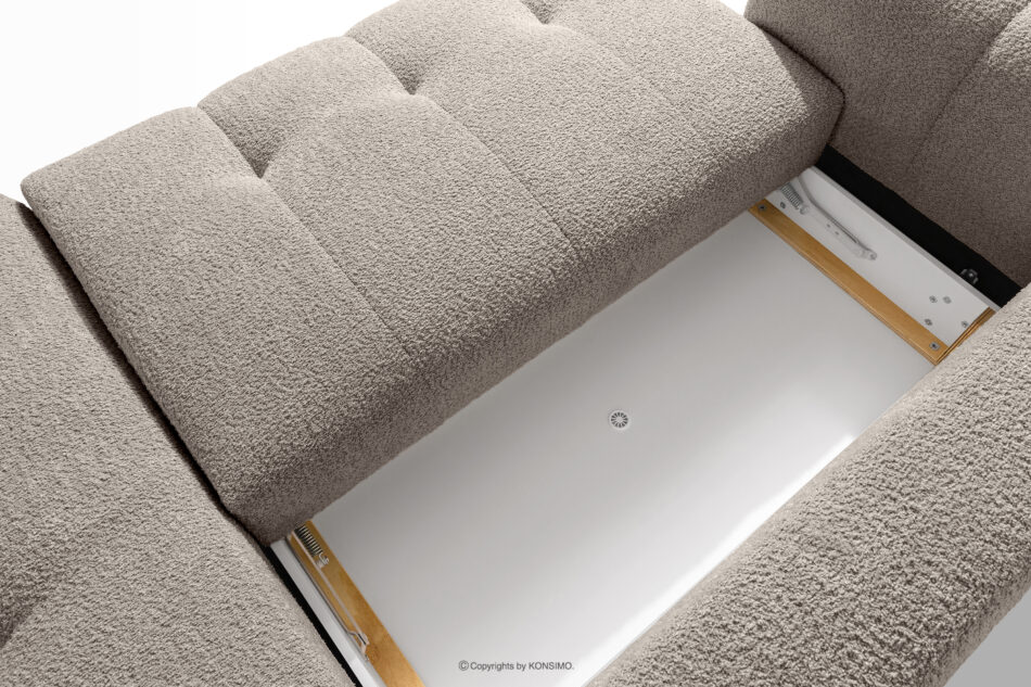 LIRA Narożnik prawy i puf w tkaninie boucle szary szary - zdjęcie 16