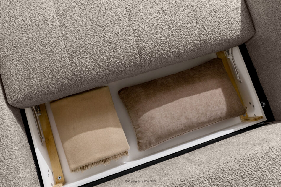 LIRA Narożnik prawy i puf w tkaninie boucle szary szary - zdjęcie 17