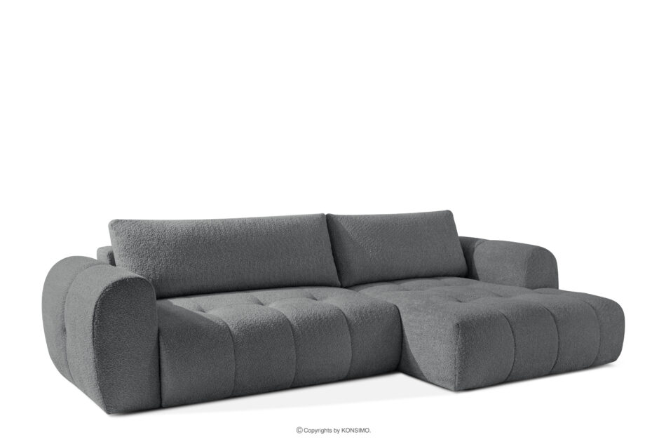 LIRA Narożnik prawy i puf boucle ciemny szary ciemny szary - zdjęcie 5