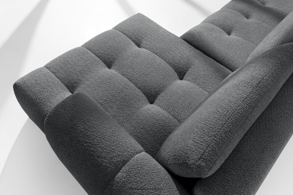 LIRA Narożnik prawy i puf boucle ciemny szary ciemny szary - zdjęcie 11
