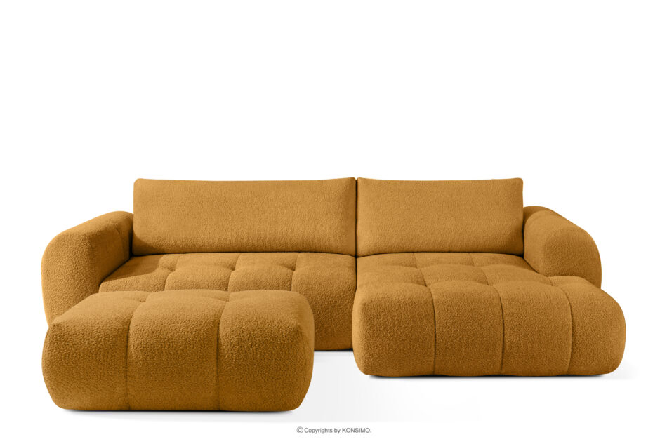 LIRA Narożnik prawy i puf boucle miodowy miodowy - zdjęcie 0