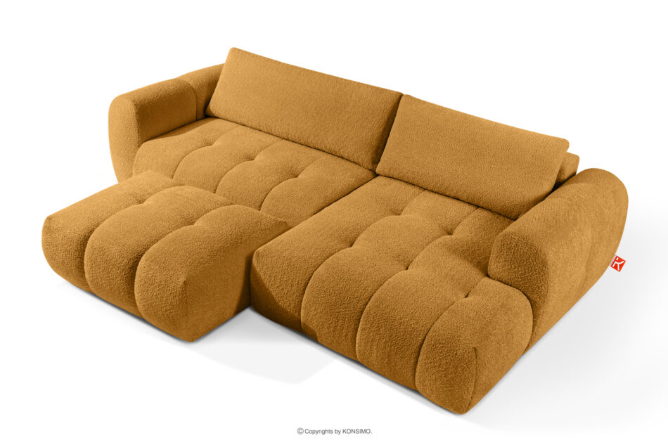 LIRA Narożnik prawy i puf boucle miodowy miodowy - zdjęcie 3