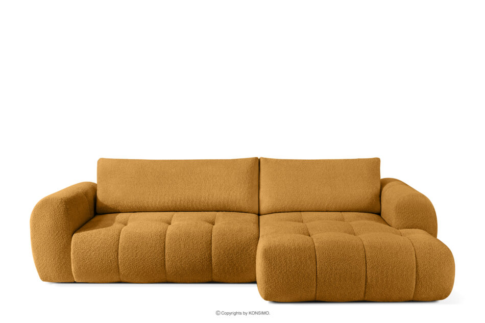 LIRA Narożnik prawy i puf boucle miodowy miodowy - zdjęcie 4